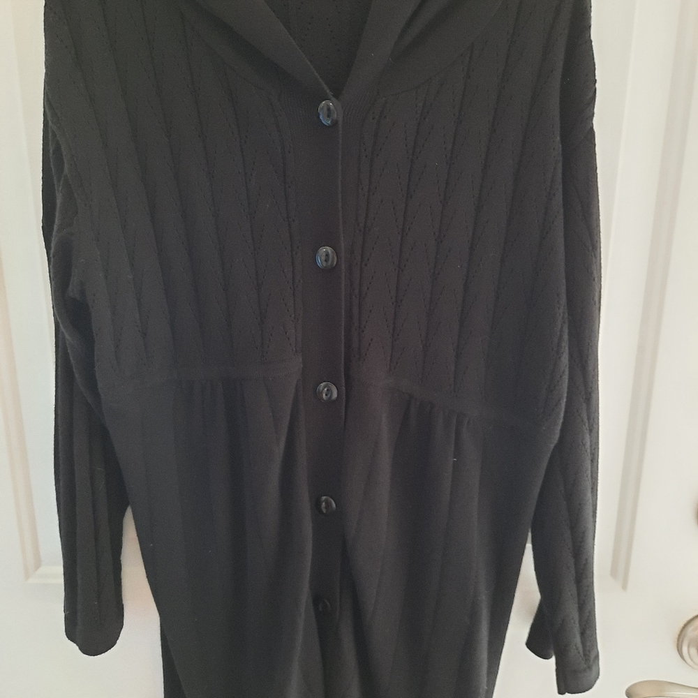 Cardigan button front plus with hood
